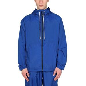 MARCELO BURLON Lightweight Hooded Jacket Men BLUE Outerwear
